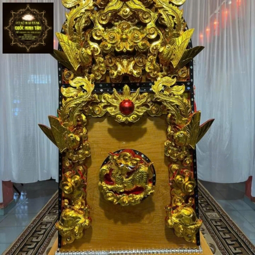 Hòm An Táng Hoạ Tiết Rồng Vàng